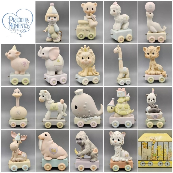 Precious Moments Birthday Animal Train Set - Picture 1 of 4